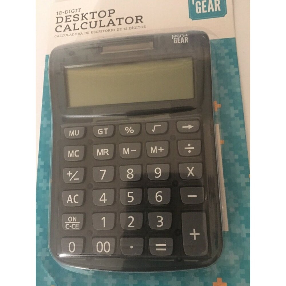 New Pen + Gear 12‎ Digit Desktop Calculator with Large Display - Dual Powered